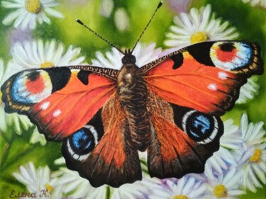 Butterfly . Peacock eye 绘画 标题为“Butterfly . Peacock…” 由Elena Kozyutenko, 原创艺术品, 油