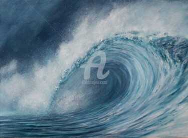 Peinture intitulée "Peinture "Vague déf…" par David Quant, Œuvre d'art originale, Acrylique