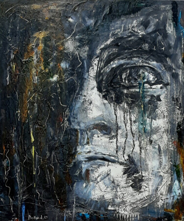 Peinture intitulée "Peter.G" par Lionel Mallard, Œuvre d'art originale, Huile