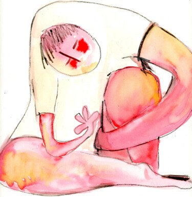 绘画 标题为“rose” 由Marion Durand-Gasselin, 原创艺术品, 墨