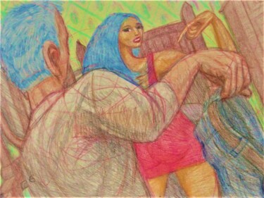 Drawing titled "Unzip Me?" by Edwin Loftus, Original Artwork, Pencil Mounted on Other rigid panel