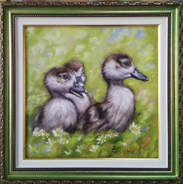 绘画 标题为“Ducklings” 由Olesya Ermolaeva, 原创艺术品, 油