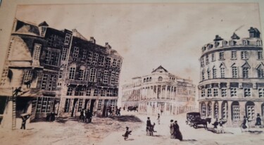 Printmaking titled "" Bordeaux au 1900…" by Sylvie Etienne, Original Artwork, Ink
