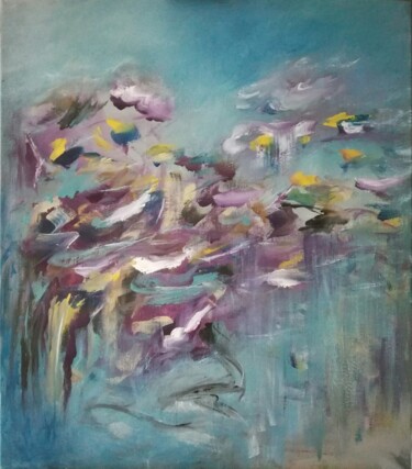 Schilderij getiteld "Canvas 123" door Lisa Steeven, Origineel Kunstwerk, Acryl