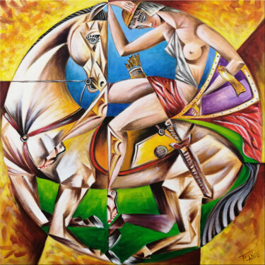 Woman Chillout #M56 Peinture intitulée "Woman Chillout #M56" par Thomas Lange, Œuvre d'art originale, Huile