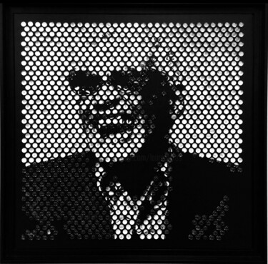 Schilderij getiteld "RAY" door Laurent Gros, Origineel Kunstwerk, Digitaal Schilderwerk Gemonteerd op Aluminium