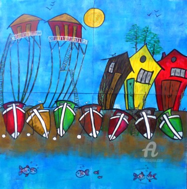 Peinture intitulée "" Inspiration BASSI…" par Guillaume Bodin (Gui²), Œuvre d'art originale, Acrylique
