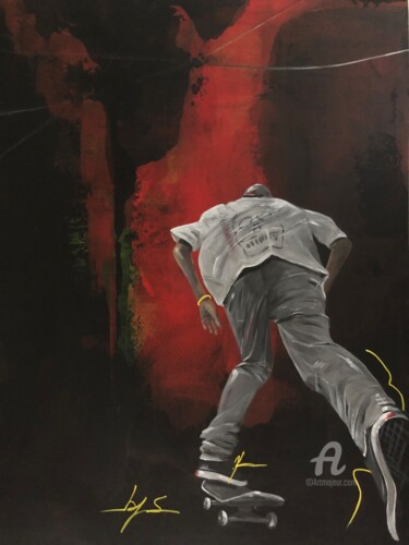 I’m gangly but i’m free ! Peinture intitulée "I’m gangly but i’m…" par Iconbys, Œuvre d'art originale, Acrylique