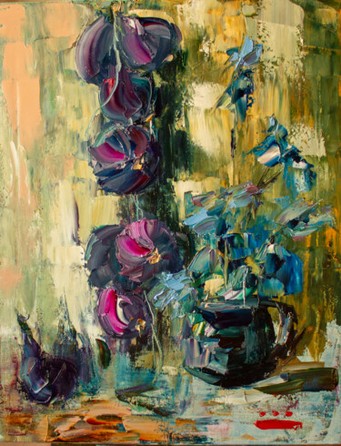 Painting titled "Crimean Bow in Impr…" by Oleg Sharapanovsky, Original Artwork, Oil Mounted on Wood Stretcher frame