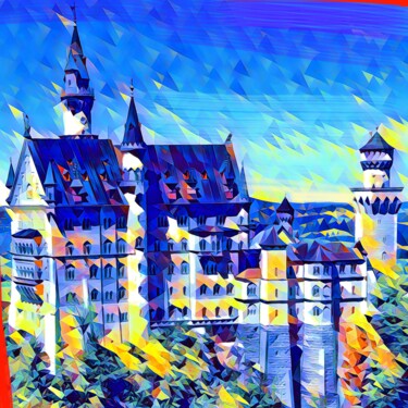 Peinture intitulée "Neuschwanstein 2" par Wlad Safronow, Œuvre d'art originale, Peinture numérique