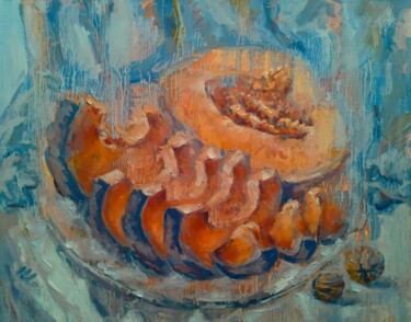 Autumn Fragrance Painting titled "Autumn Fragrance" by Alex Klas, Original Artwork, Oil Mounted on Wood Stretcher frame