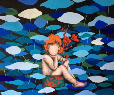 Schilderij getiteld "Il piccolo Monet" door Roberto Fantini, Origineel Kunstwerk, Acryl