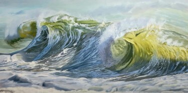 Waves of Mars on Earth Peinture intitulée "Waves of Mars on Ea…" par Mantas Naulickas, Œuvre d'art originale, Huile