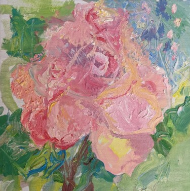 Malerei mit dem Titel "pink mystery" von Irina Kindritska, Original-Kunstwerk, Öl