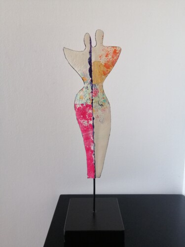 Sculpture intitulée "Two of us" par Carole Carpier, Œuvre d'art originale, Acrylique