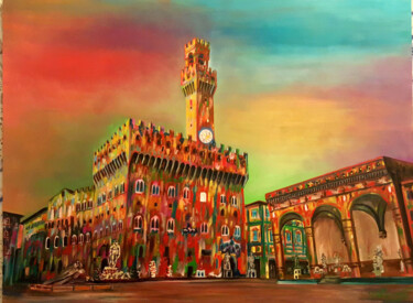 Pittura intitolato "Palazzo vecchio" da Alessandro Rizzo, Opera d'arte originale, Olio