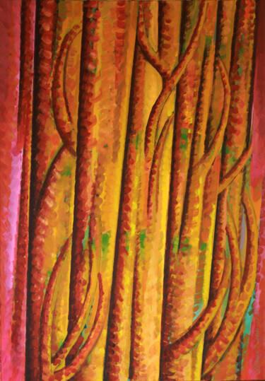 Peinture intitulée "Trees" par Alireza Tarkibi, Œuvre d'art originale, Acrylique