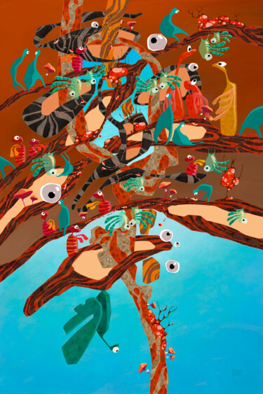 Arts numériques intitulée "Terre de ciel" par Sylvie Dessert (Syl), Œuvre d'art originale, Peinture numérique