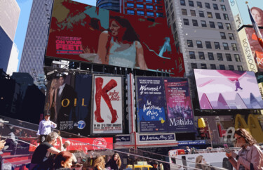 Shopping dans Times Square Peinture intitulée "Shopping dans Times…" par Grégory Blin, Œuvre d'art originale, Acrylique