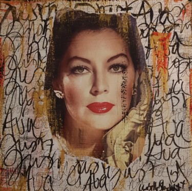 Collages intitulée "Just Ava" par Isabelle Blondel, Œuvre d'art originale, Collages