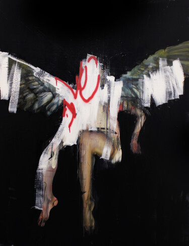 Painting titled "Above all" by Miloš Hronec, Original Artwork, Oil