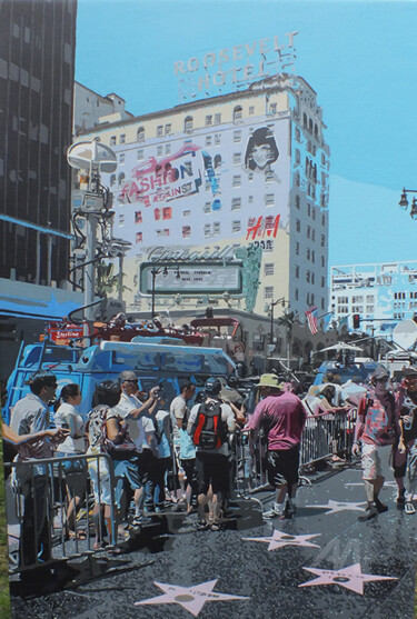 绘画 标题为“Sur Hollywood Boule…” 由Grégory Blin, 原创艺术品, 丙烯
