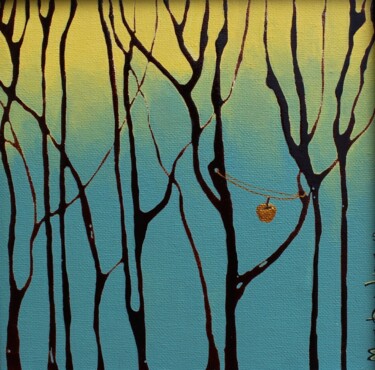 Painting titled "Золотое яблоко" by Anastasiia Magdalina, Original Artwork, Acrylic