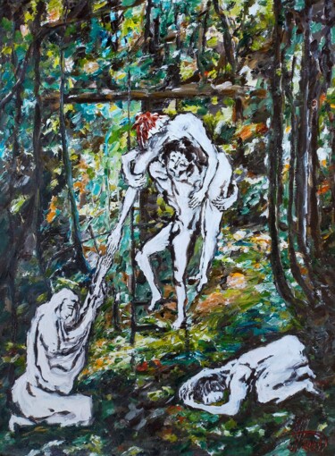 déliement - sur le sentier de Montauban Peinture intitulée "déliement - sur le…" par Antoine Juliens, Œuvre d'art originale, Acrylique