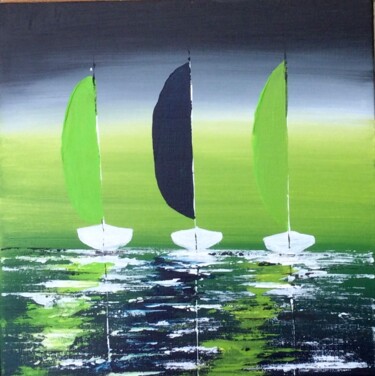 Peinture intitulée "Balade 7" par Marie-Pascale Le Goff (L’île à L’eau), Œuvre d'art originale, Acrylique