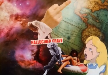 拼贴 标题为“Halluciner grave” 由Marion Revoyre, 原创艺术品, 拼贴