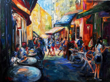Painting titled "Vieux Nice , old to…" by Andrea Gakova, Original Artwork, Oil