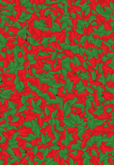 数字艺术 标题为“Leaves / green and…” 由Nara Sousa, 原创艺术品, 数字油画