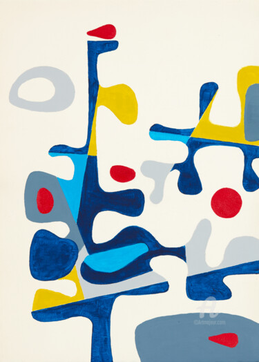 Painting titled "Duality Series 1" by Oi Fortin, Original Artwork, Acrylic