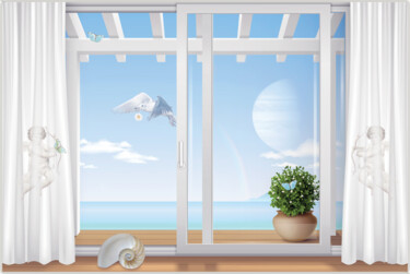 数字艺术 标题为“Window” 由Harald Dastis, 原创艺术品, 数字油画