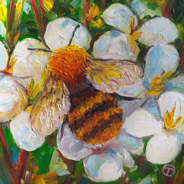 「Bumblebee」というタイトルの絵画 Olia Tomkovaによって, オリジナルのアートワーク, オイル