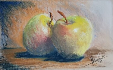Peinture intitulée "pom pom" par Bruno Devault, Œuvre d'art originale, Pastel