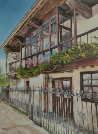 Casona de la familia Mantilla-Castillo Pedroso 绘画 标题为“Casona de la famili…” 由Tomás Castaño, 原创艺术品, 油
