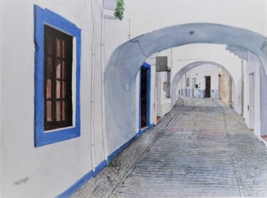 Um Recanto de Loulé (Algarve, PT) Painting titled "Um Recanto de Loulé…" by Inês Dourado, Original Artwork, Watercolor