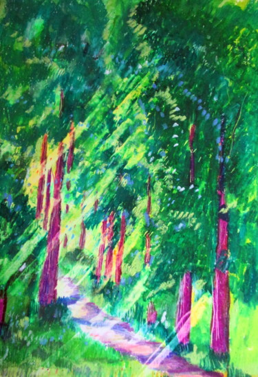 Drawing titled "effet de lumière à…" by Ludovic Catry, Original Artwork, Pastel