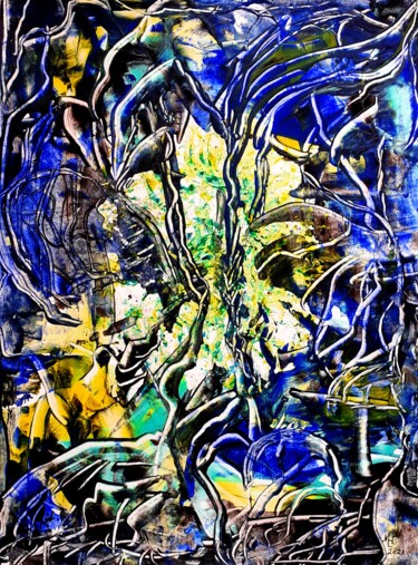 Schilderij getiteld "Break through" door Marianne Huizinga, Origineel Kunstwerk, Acryl