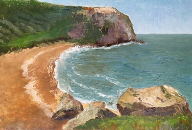 Mer, montagnes, sable Peinture intitulée "Mer, montagnes, sab…" par Irina Shepchenko, Œuvre d'art originale, Huile