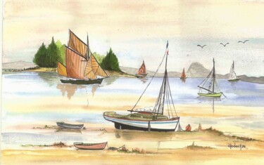 CRIQUE Peinture intitulée "CRIQUE" par Jackie Godenir, Œuvre d'art originale, Aquarelle