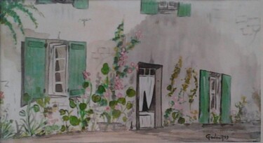 Pintura titulada "ILE DE RÉ" por Jackie Godenir, Obra de arte original, Acuarela