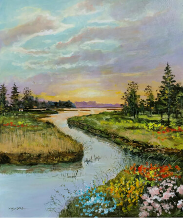 绘画 标题为“Landscape2” 由Vishalandra Dakur, 原创艺术品, 丙烯