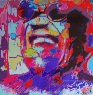 绘画 标题为“Ray Charles” 由Jacques Lacourrege, 原创艺术品, 丙烯