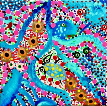 Pittura intitolato "Phagocytosis" da Adam Kamhi, Opera d'arte originale, Acrilico