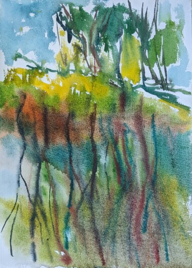 Malerei mit dem Titel "roots" von Irina Kindritska, Original-Kunstwerk, Aquarell
