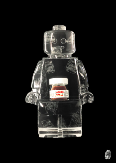 SERIGRAPHIE ROBOCLUSION NUTELLA 印花与版画 标题为“SERIGRAPHIE ROBOCLU…” 由Vincent Sabatier (VerSus), 原创艺术品, 丝网印刷