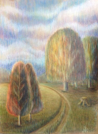 제목이 "Road through the fi…"인 그림 Nina Samosudova로, 원작, 장편