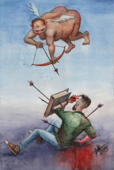 제목이 "Cupid's not the same"인 미술작품 Артём Яворский로, 원작, 수채화